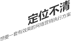 定位不清，想要一套有效果的网络营销执行方案